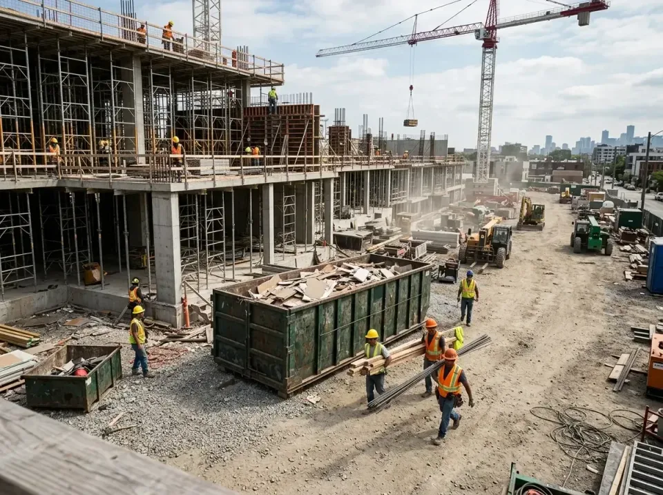 commercial-construction-site-w-002 — frequently asked questions, Low Cost Construction Dumpster Rental in Cologne, MN